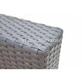 5pcs rattan le sofa e ntšo ea aluminium